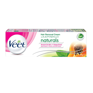Veet Hair Remover Cream Naturals Normal & Dry Skin with Papaya Extract 100g