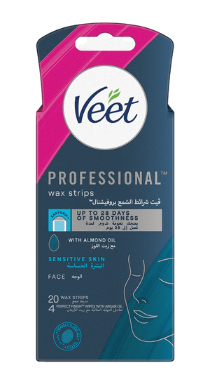 Veet Hair Remover Facial Hair Remover Face Wax Strips 20s
